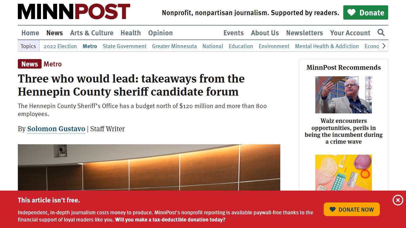Three who would lead: takeaways from the Hennepin County sheriff ...